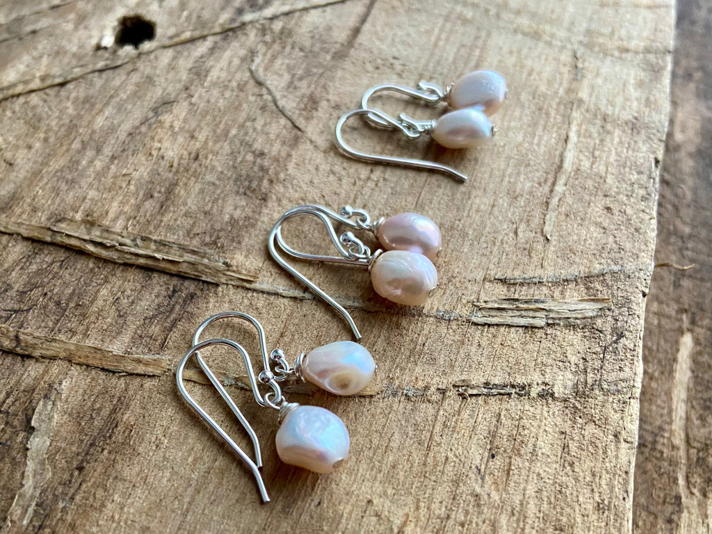 PINK BAROQUE PEARL EARRINGS