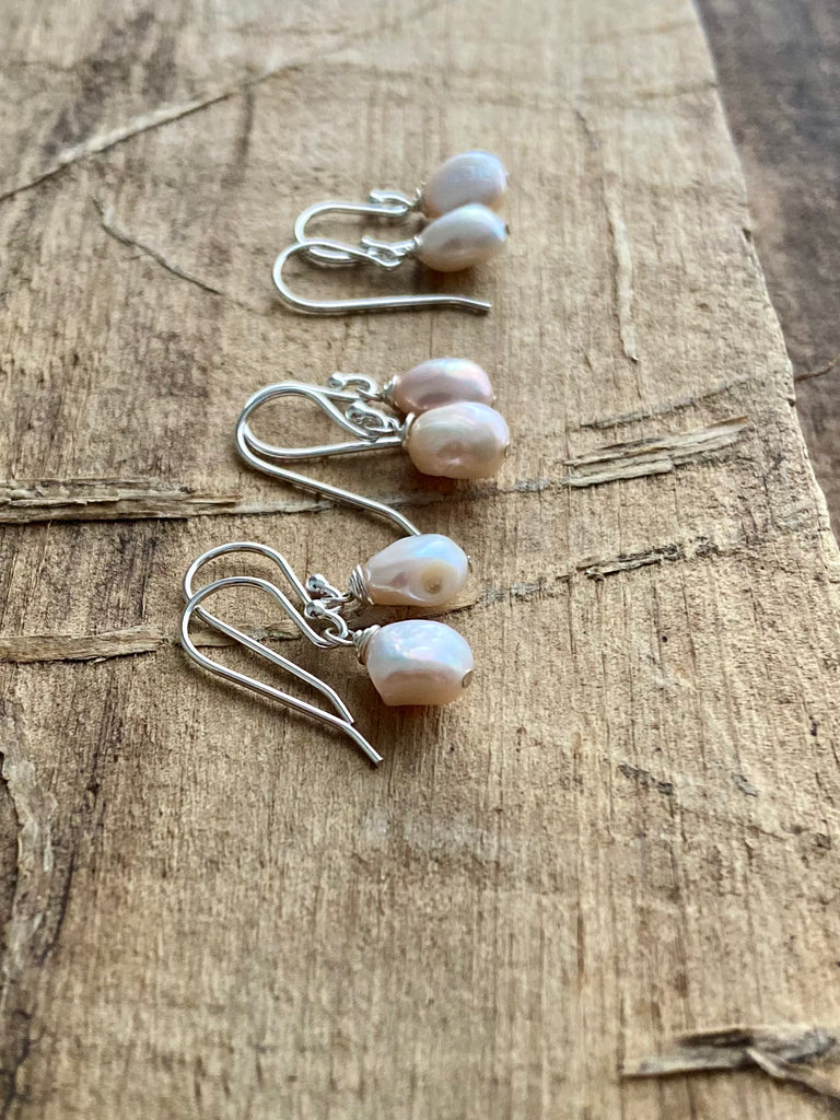 PINK BAROQUE PEARL EARRINGS