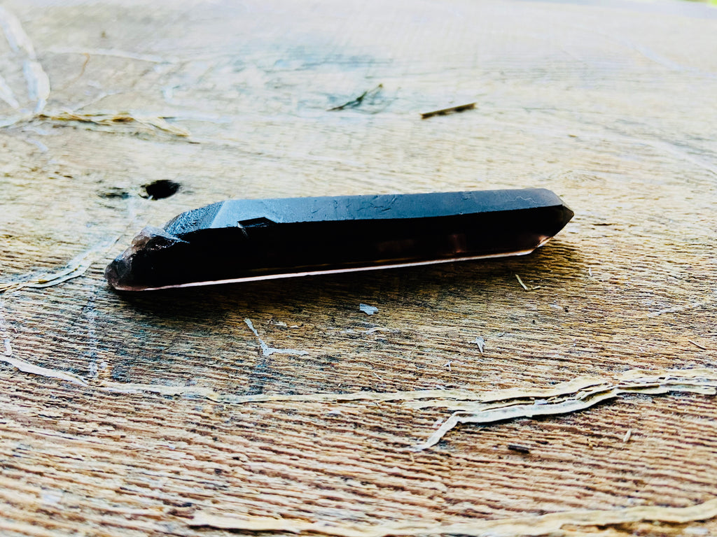 BLACK SMOKEY TIBETAN QUARTZ CRYSTALS