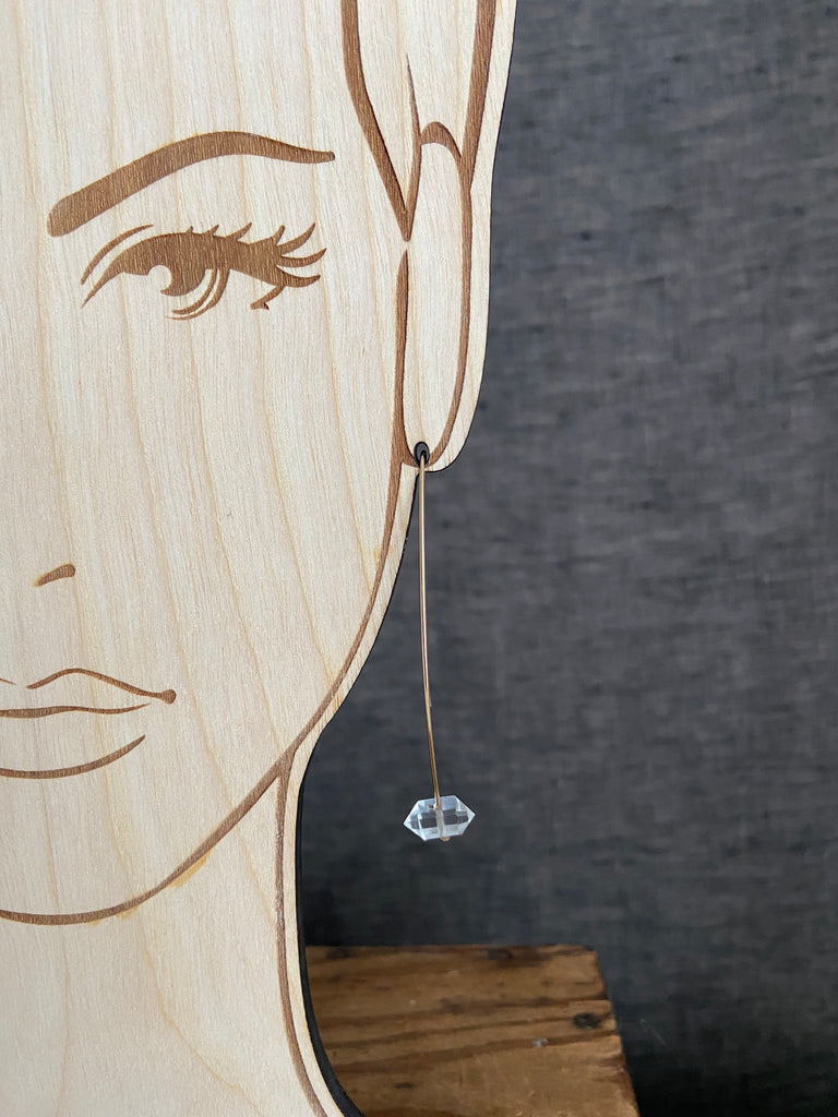 CLEAR CRYSTAL QUARTZ EARRINGS