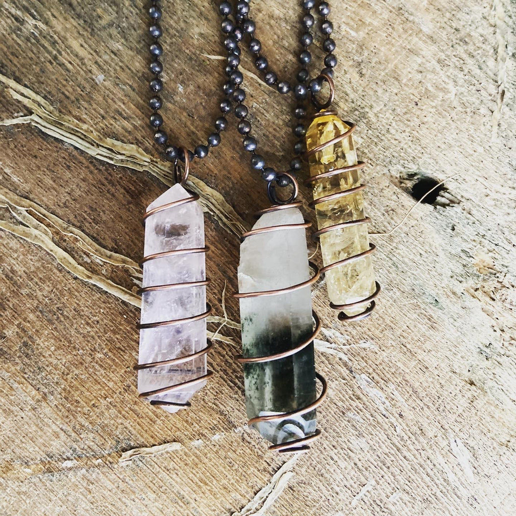 Chlorite in Quartz Necklace