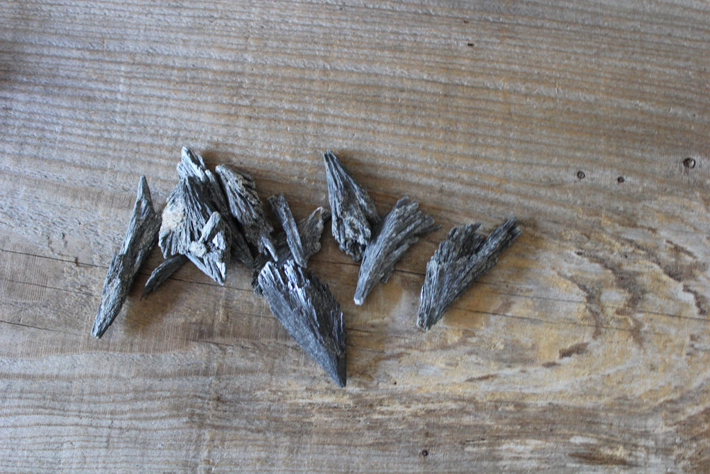 Black Kyanite Blade, Raw Specimens