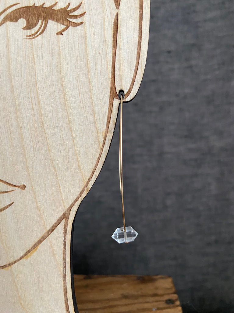 CLEAR CRYSTAL QUARTZ EARRINGS