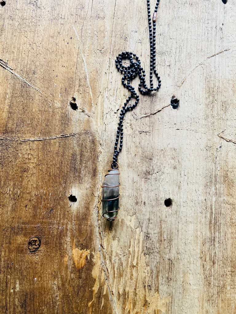 Chlorite in Quartz Necklace