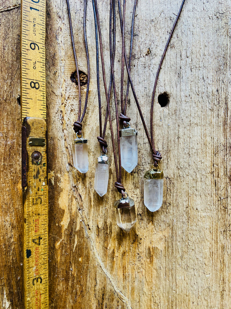Crystal Quartz Necklace Silver