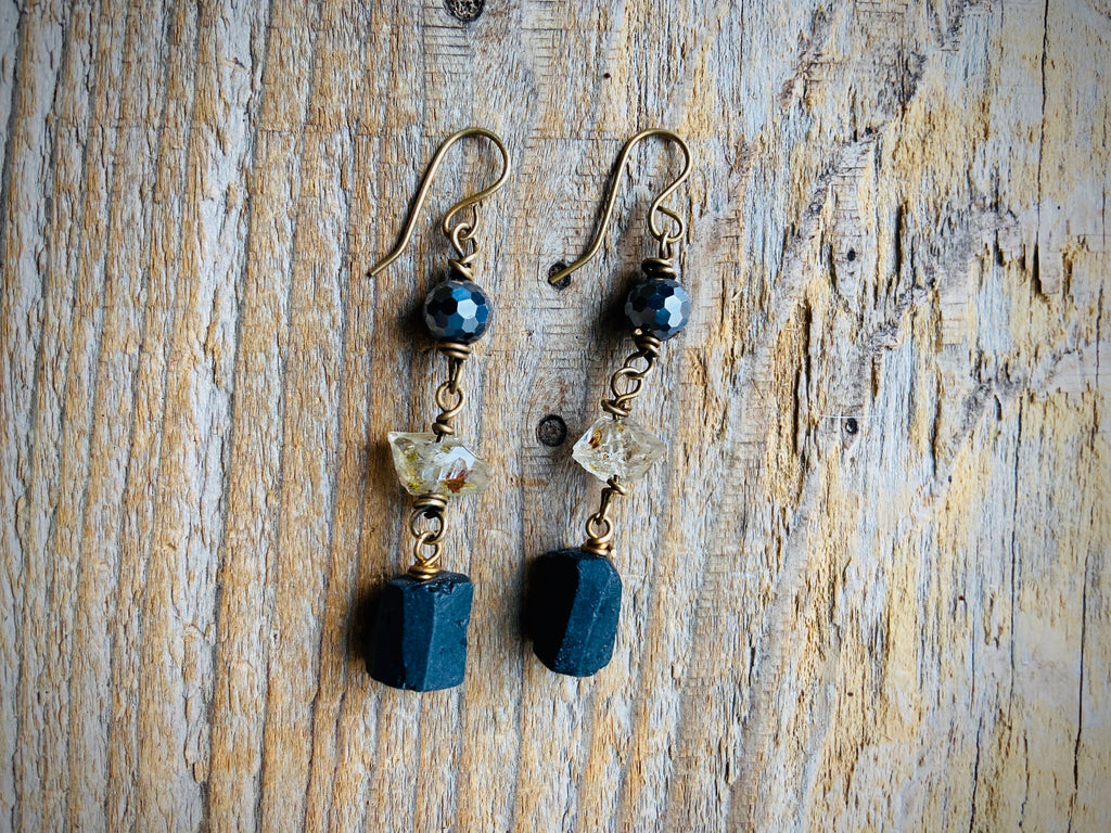 BLACK TOURMALINE EARRINGS
