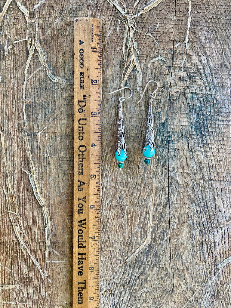AMAZONITE EARRINGS SILVER