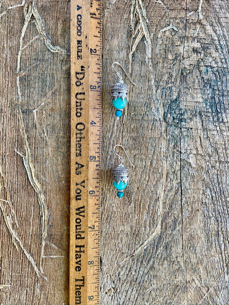 AMAZONITE EARRINGS SILVER