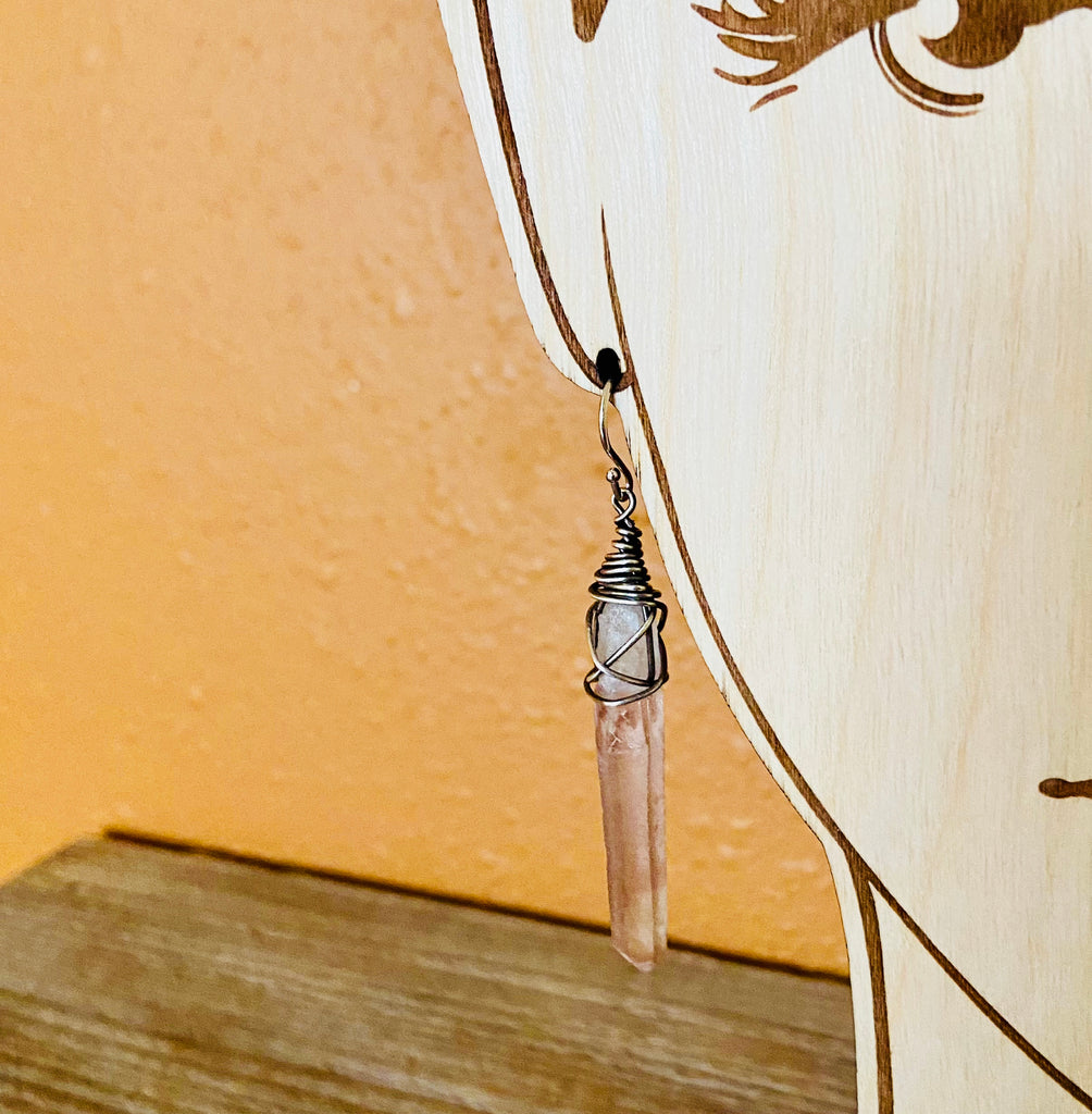 CRYSTAL QUARTZ EARRINGS SILVER