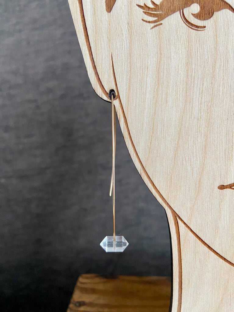 CLEAR CRYSTAL QUARTZ EARRINGS