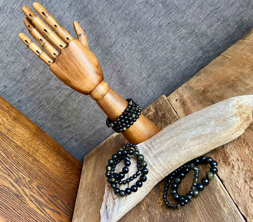 GOLD OBSIDIAN BRACELET