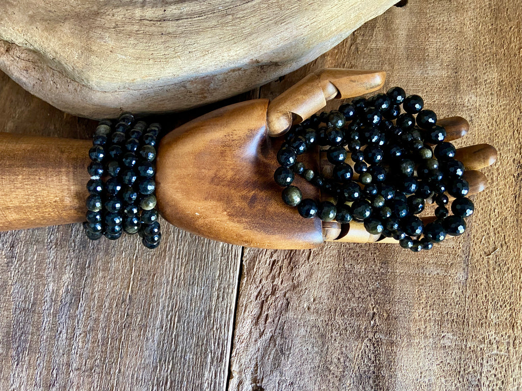 GOLD OBSIDIAN BRACELET
