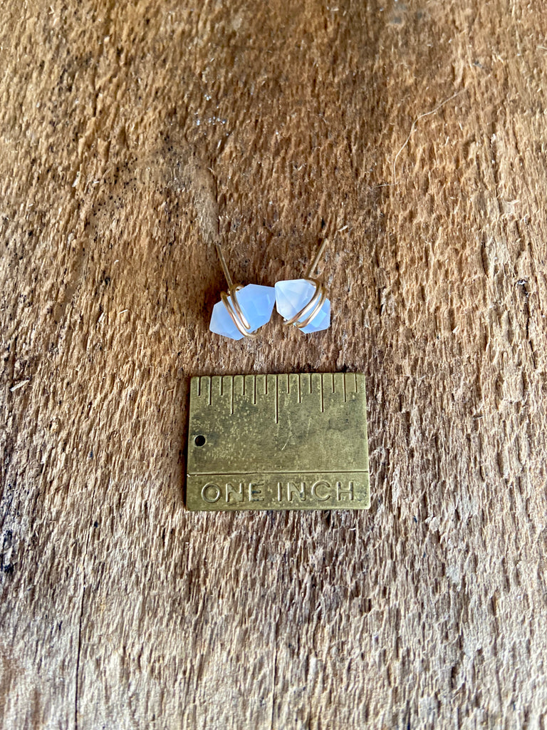 CHALCEDONY STUD EARRINGS