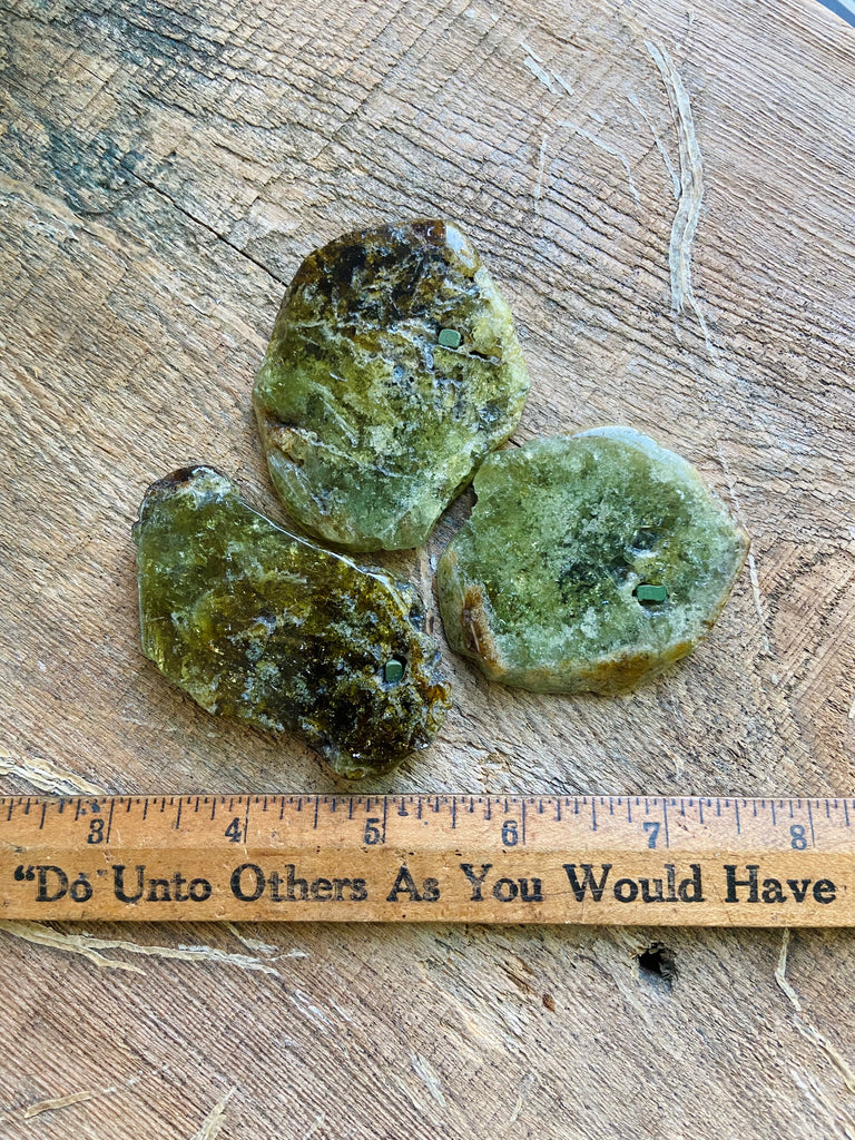 GREEN GARNET CRYSTALS