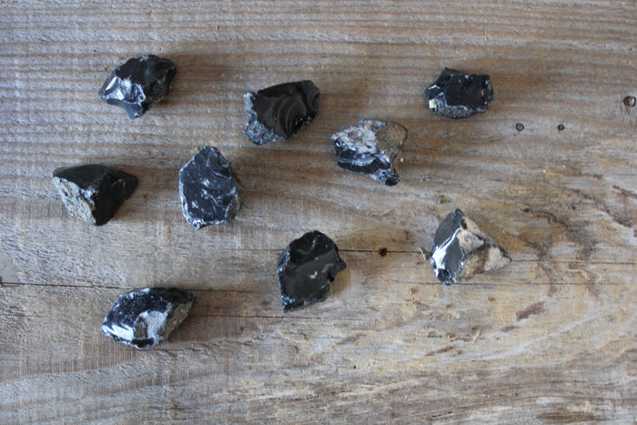 Obsidian, Black, Raw Specimens
