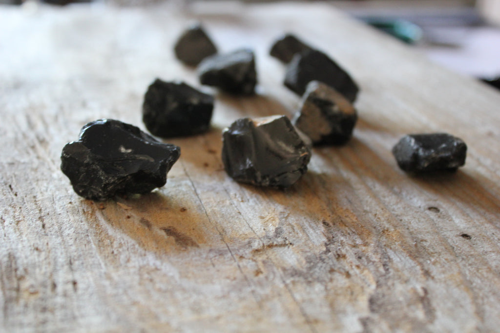 Obsidian, Black, Raw Specimens