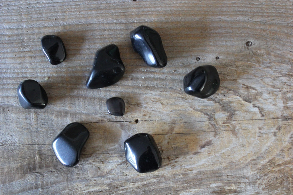 Natural Black Obsidian, Polished Specimens