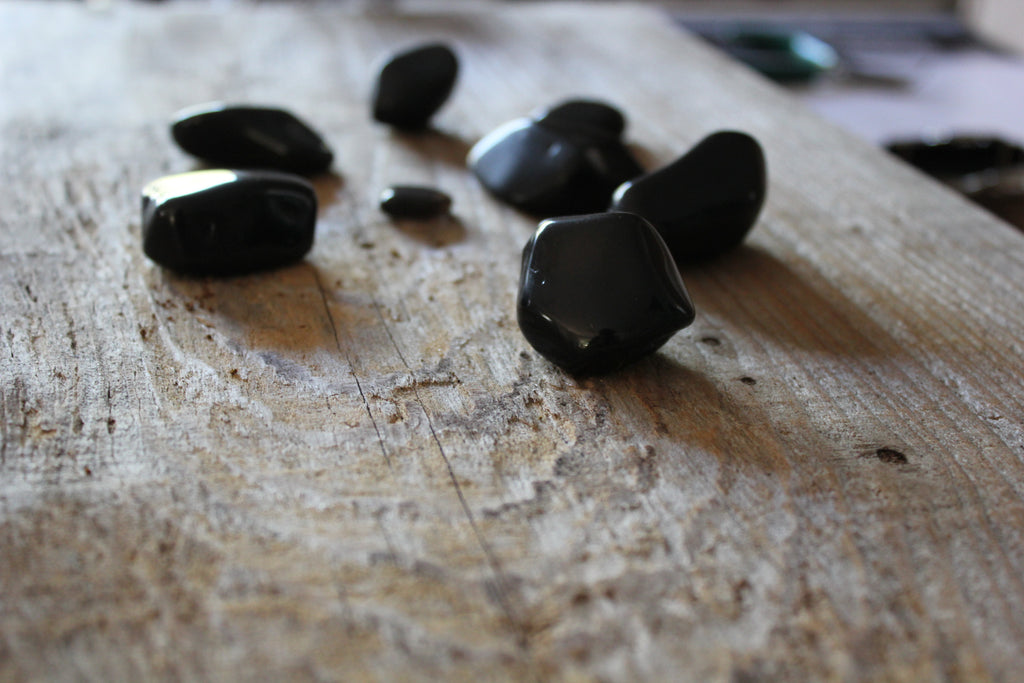 Natural Black Obsidian, Polished Specimens