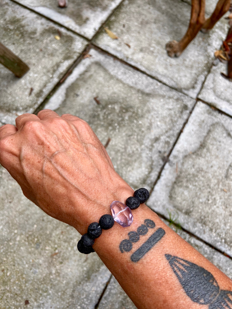 LAVA ROCK AMETHYST BRACELET