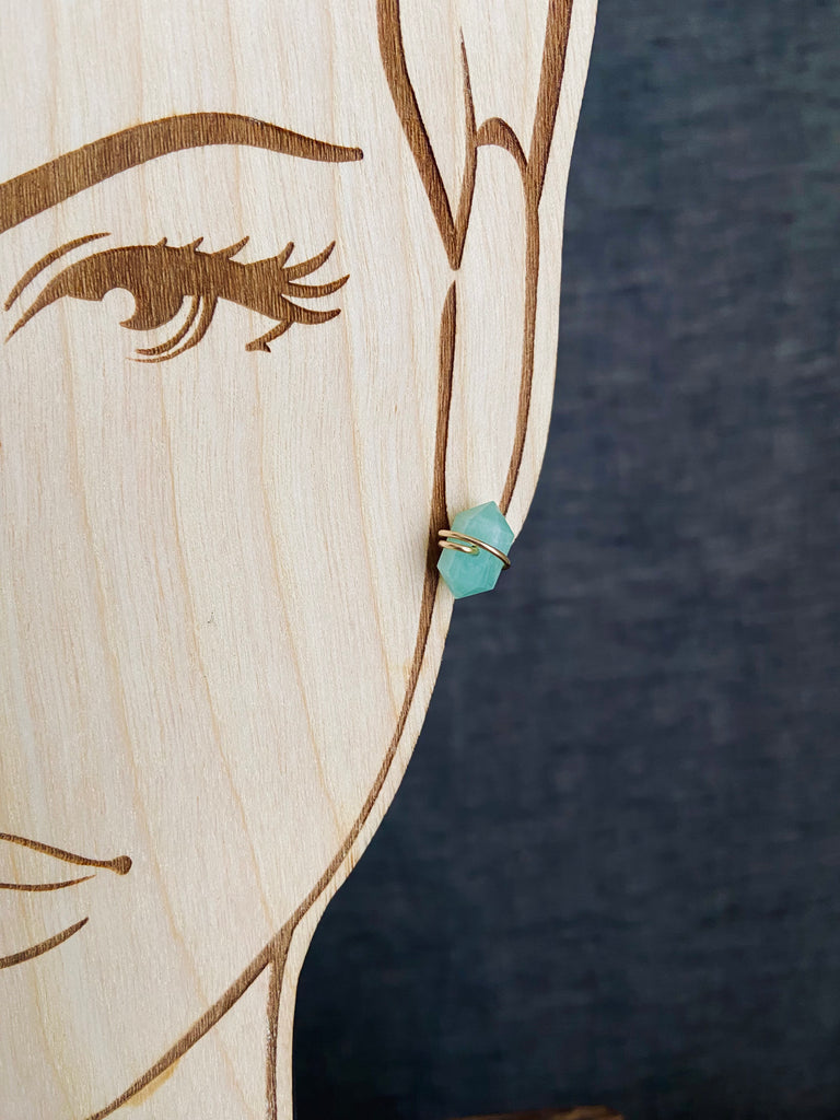 AMAZONITE STUD EARRINGS